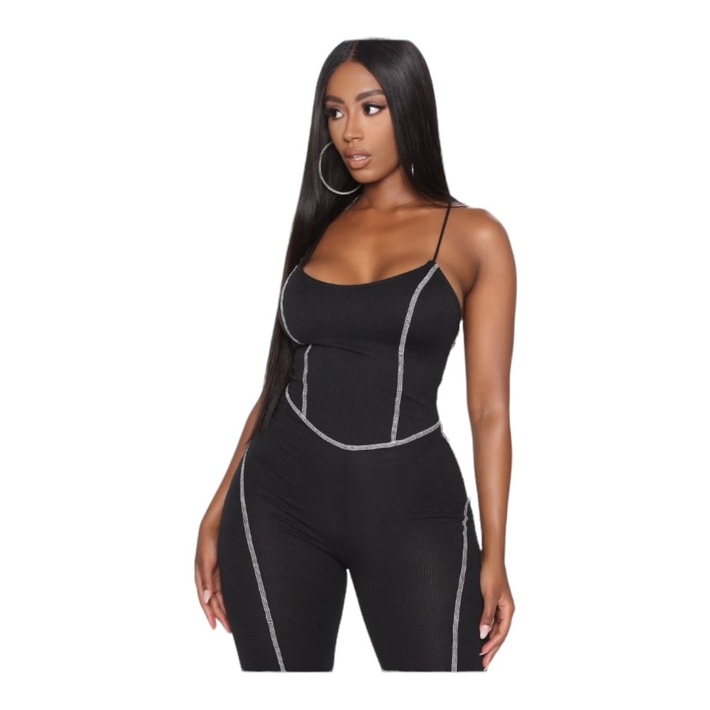 Fashion Nova Run Free Jumpsuit Size Large - Picture 4 of 8